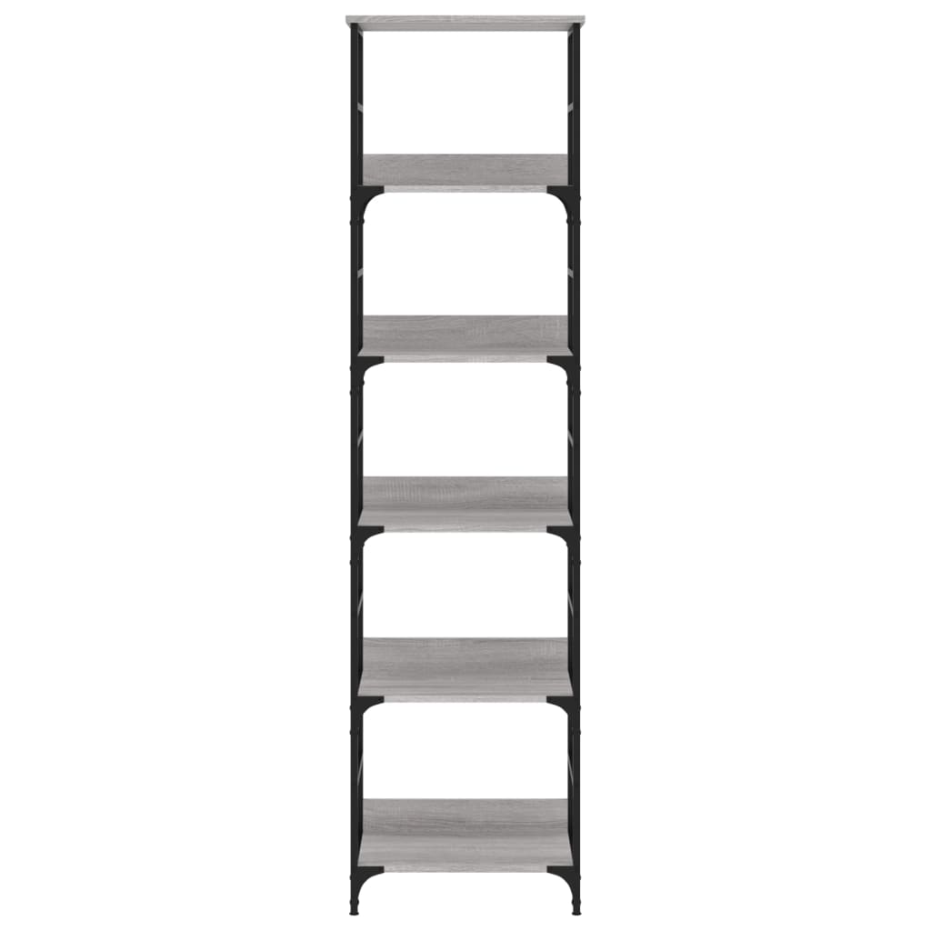 Βιβλιοθήκη Γκρι Sonoma 50x33x188,5 εκ. Επεξεργασμένο Ξύλο 4