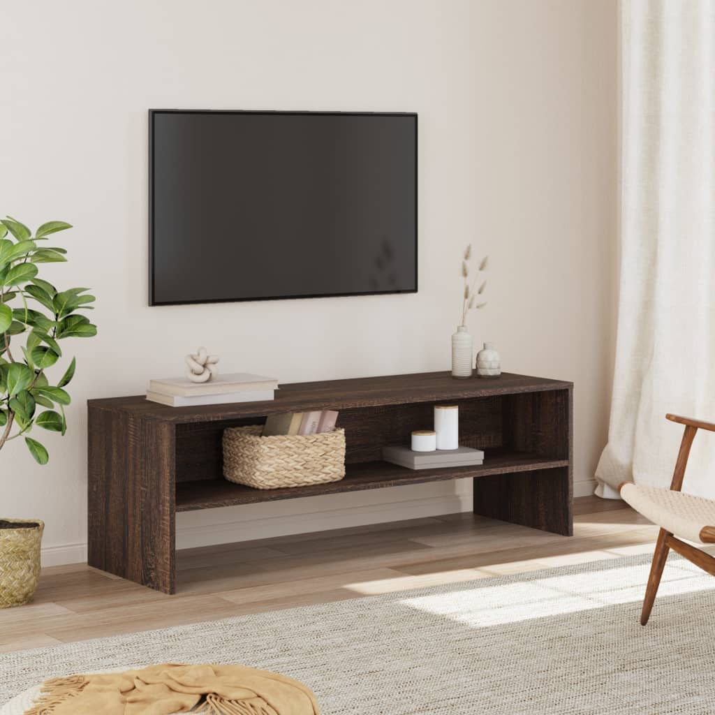 Έπιπλο Τηλεόρασης Καφέ Δρυς 120x40x40 εκ. Επεξεργασμένο Ξύλο 1