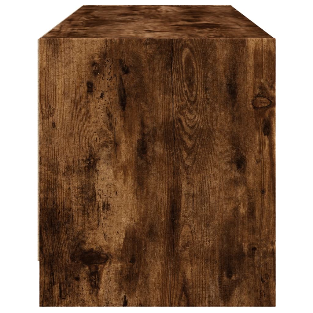 Έπιπλο Τηλεόρασης Καπνιστή Δρυς 102x37x42 εκ. Γυάλινες Πόρτες 7