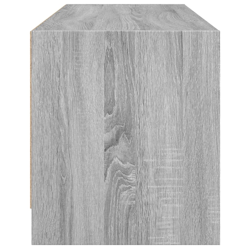 Έπιπλο Τηλεόρασης Sonoma Γκρι 102x37x42 εκ. με Γυάλινες Πόρτες 7