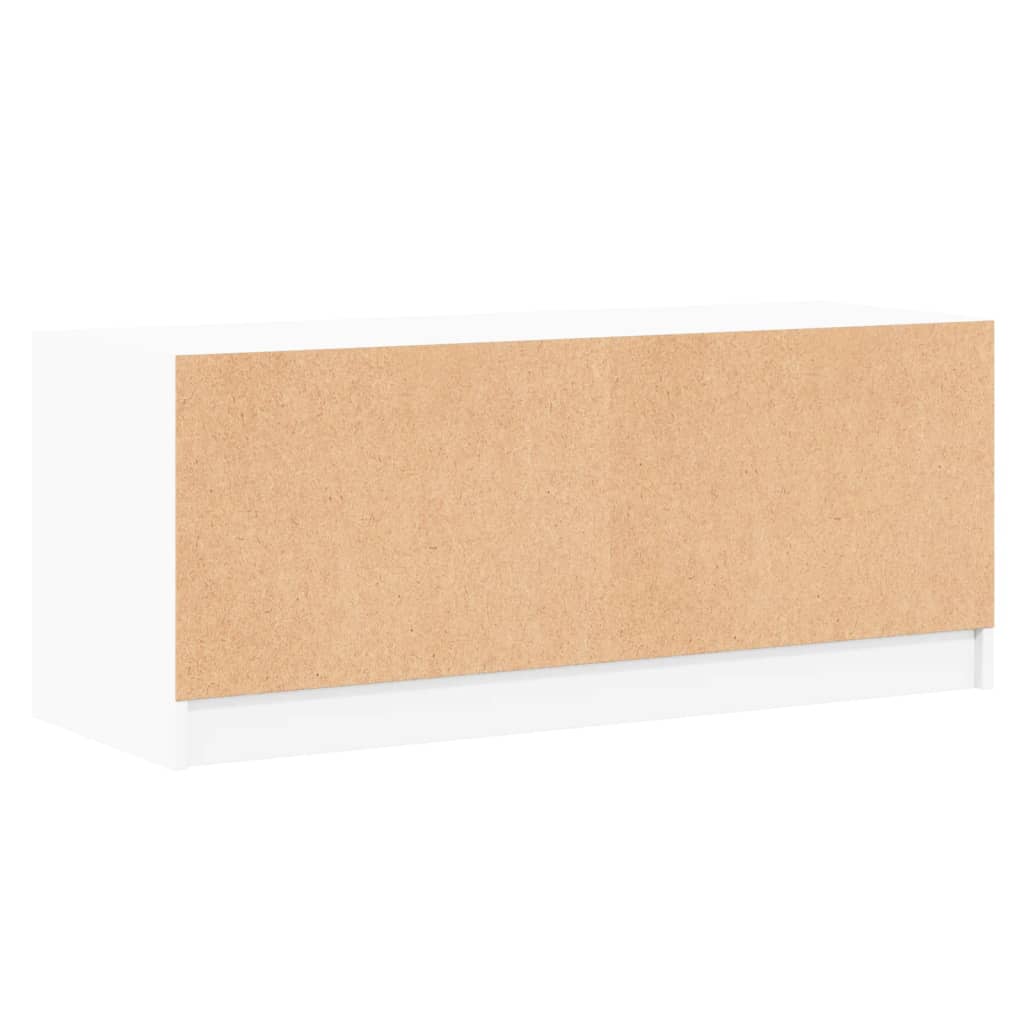 Έπιπλο Τηλεόρασης Λευκό 102x37x42 εκ. με Γυάλινες Πόρτες 8