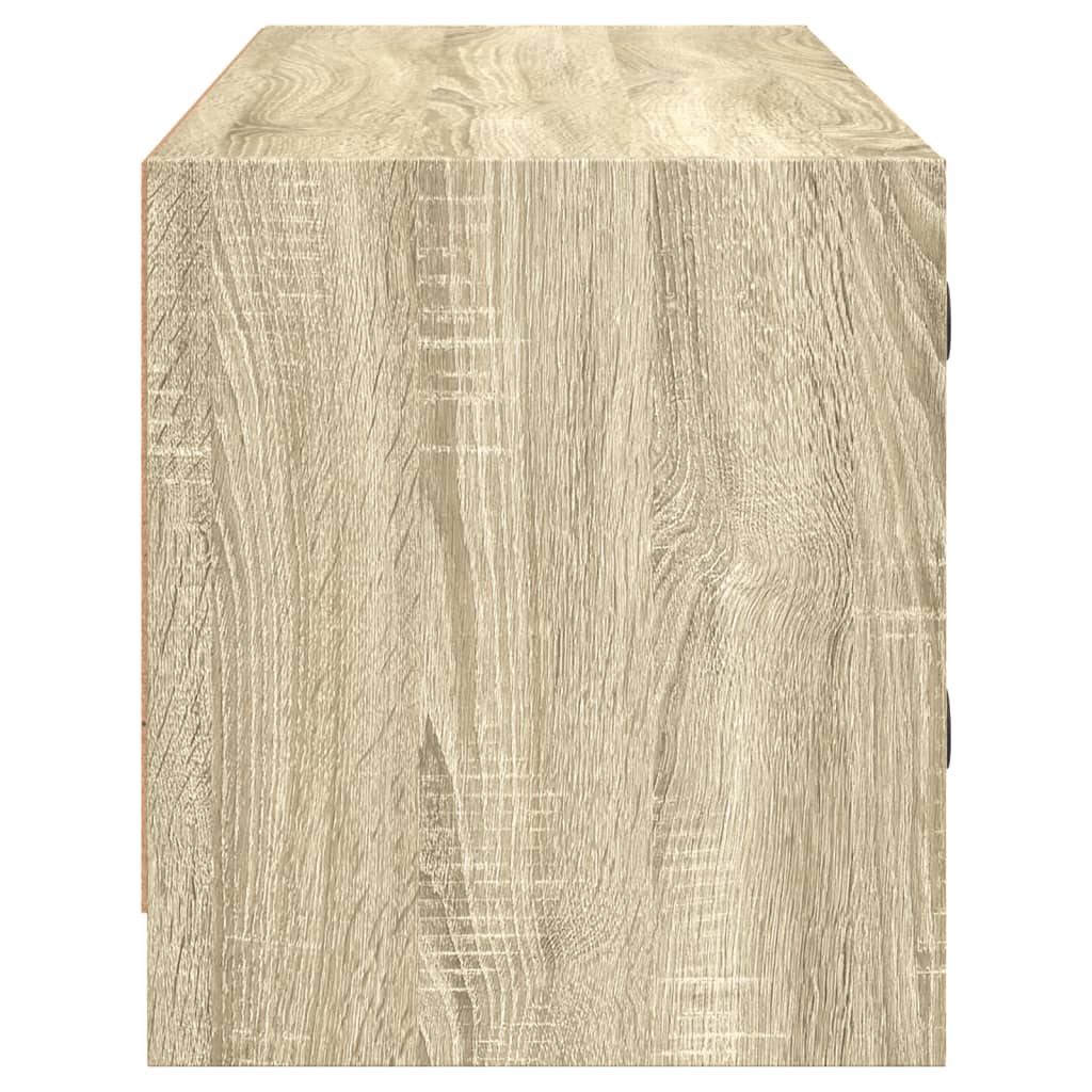 Έπιπλο Τηλεόρασης Sonoma Δρυς 102x37x42 εκ. με Γυάλινες Πόρτες 7