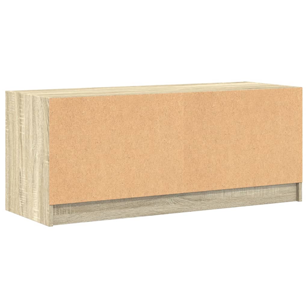 Έπιπλο Τηλεόρασης Sonoma Δρυς 102x37x42 εκ. με Γυάλινες Πόρτες 8