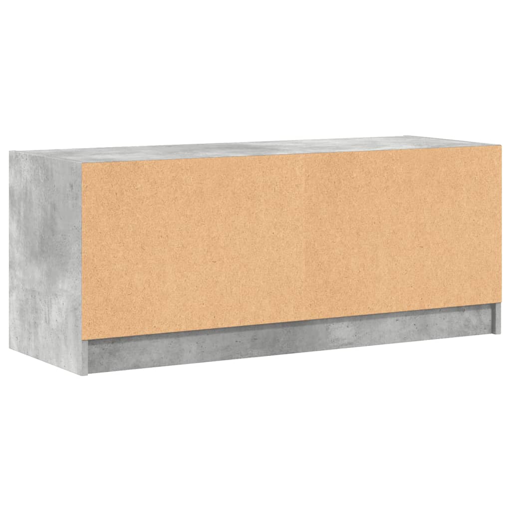 Έπιπλο Τηλεόρασης Γκρι Σκυροδ. 102x37x42 εκ. Γυάλινες Πόρτες 8