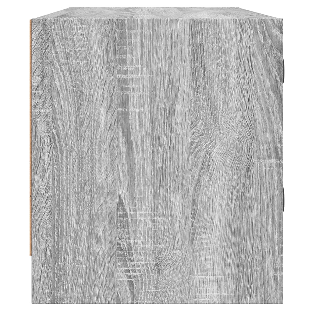 Έπιπλο Τηλεόρασης Sonoma Γκρι 102x37x42 εκ. με Γυάλινες Πόρτες 7