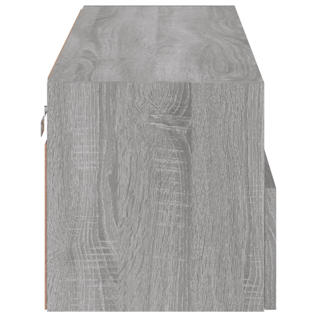 Έπιπλο Τηλεόρασης Τοίχου Γκρι Sonoma 100x30x30 εκ. Επεξ. Ξύλο 8