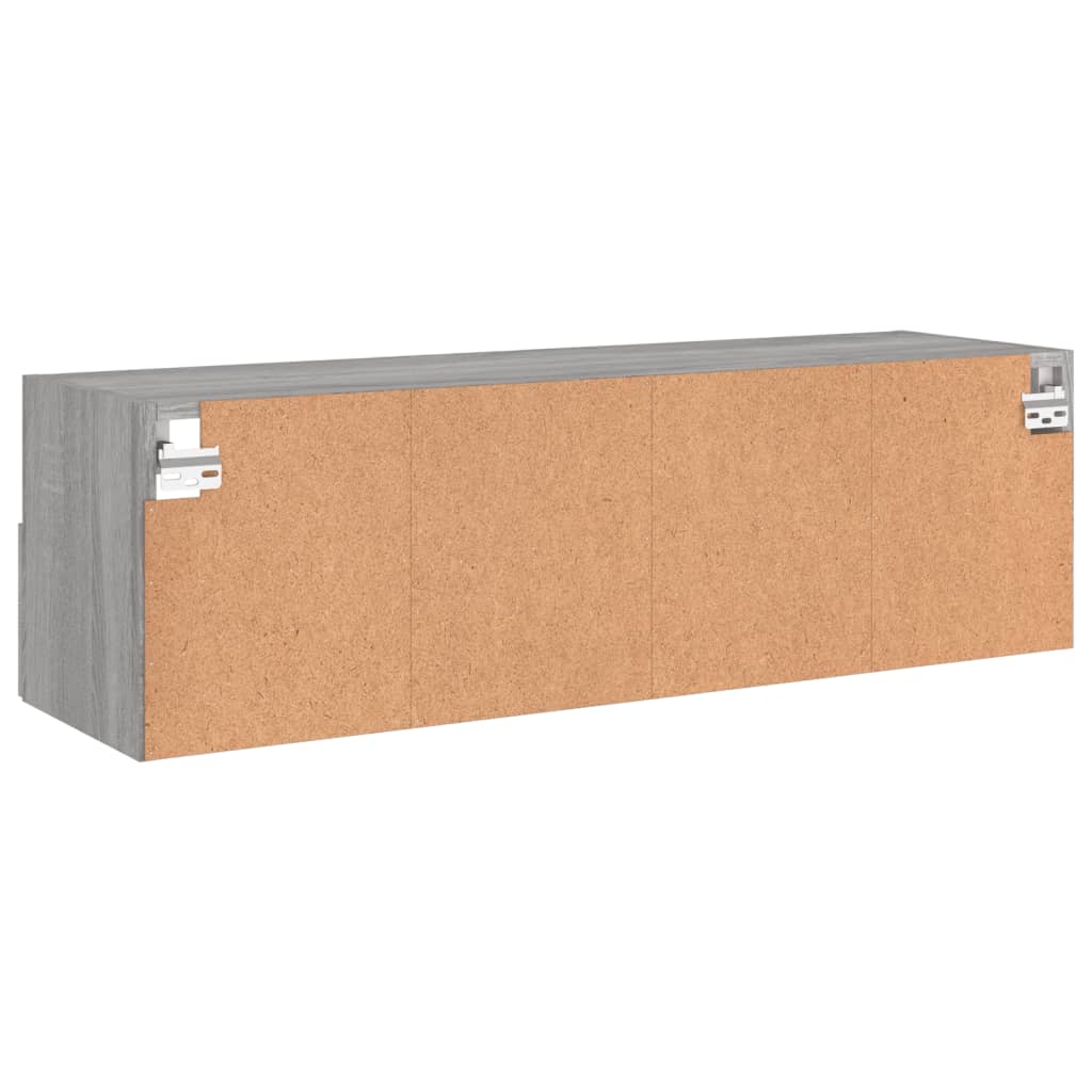Έπιπλο Τηλεόρασης Τοίχου Γκρι Sonoma 100x30x30 εκ. Επεξ. Ξύλο 9