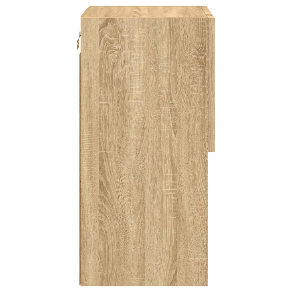 Έπιπλο Τηλεόρασης με LED Sonoma Δρυς 30,5x30x60 εκ. 10