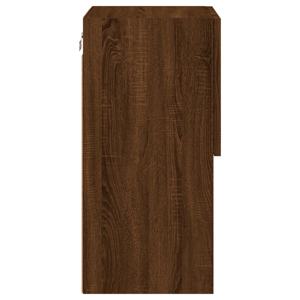 Έπιπλο Τηλεόρασης με LED Καφέ Δρυς 30,5x30x60 εκ. 10