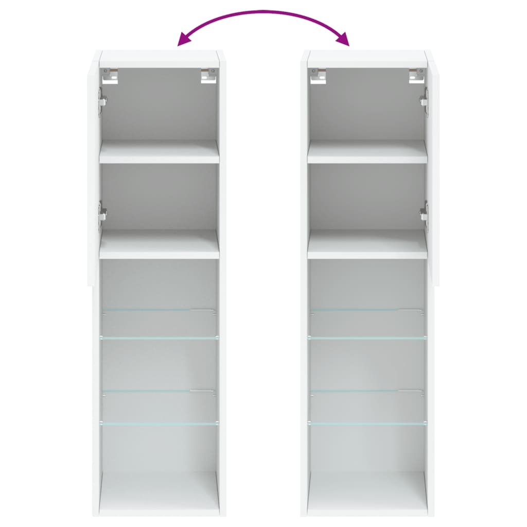Έπιπλο Τηλεόρασης με LED Λευκό 30,5x30x102 εκ. 12