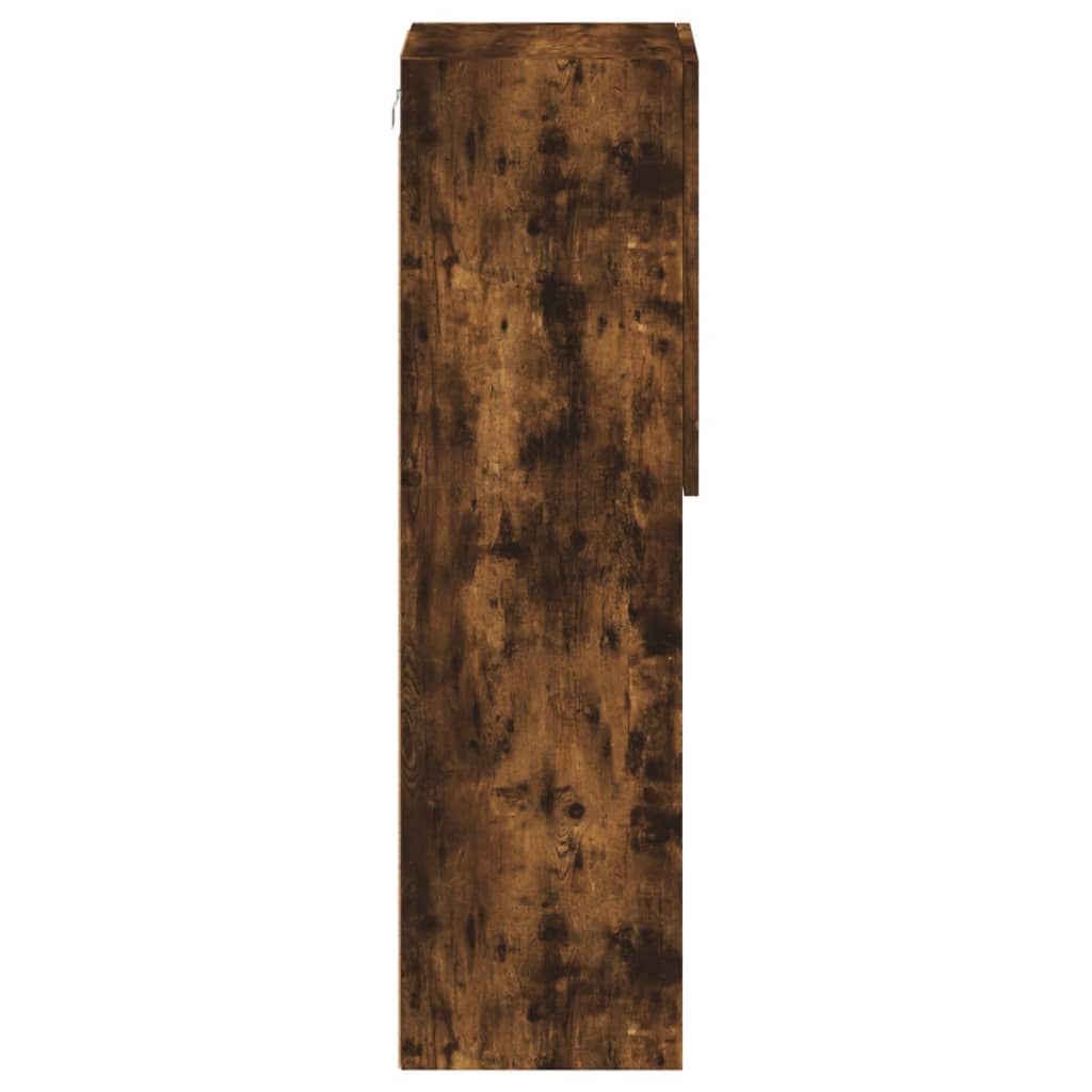 Έπιπλο Τηλεόρασης με LED Καπνιστή Δρυς 30,5x30x102 εκ. 10