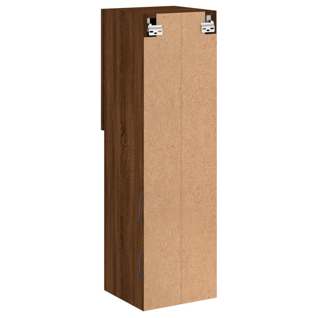 Έπιπλο Τηλεόρασης με LED Καφέ Δρυς 30,5x30x102 εκ. 11