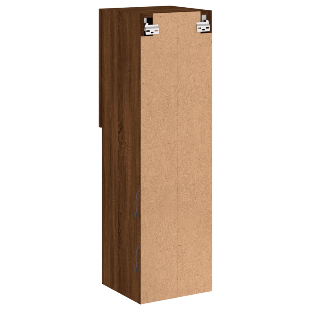 Έπιπλα Τηλεόρασης με LED 2 τεμ. Καφέ Δρυς 30,5x30x102 εκ. 11