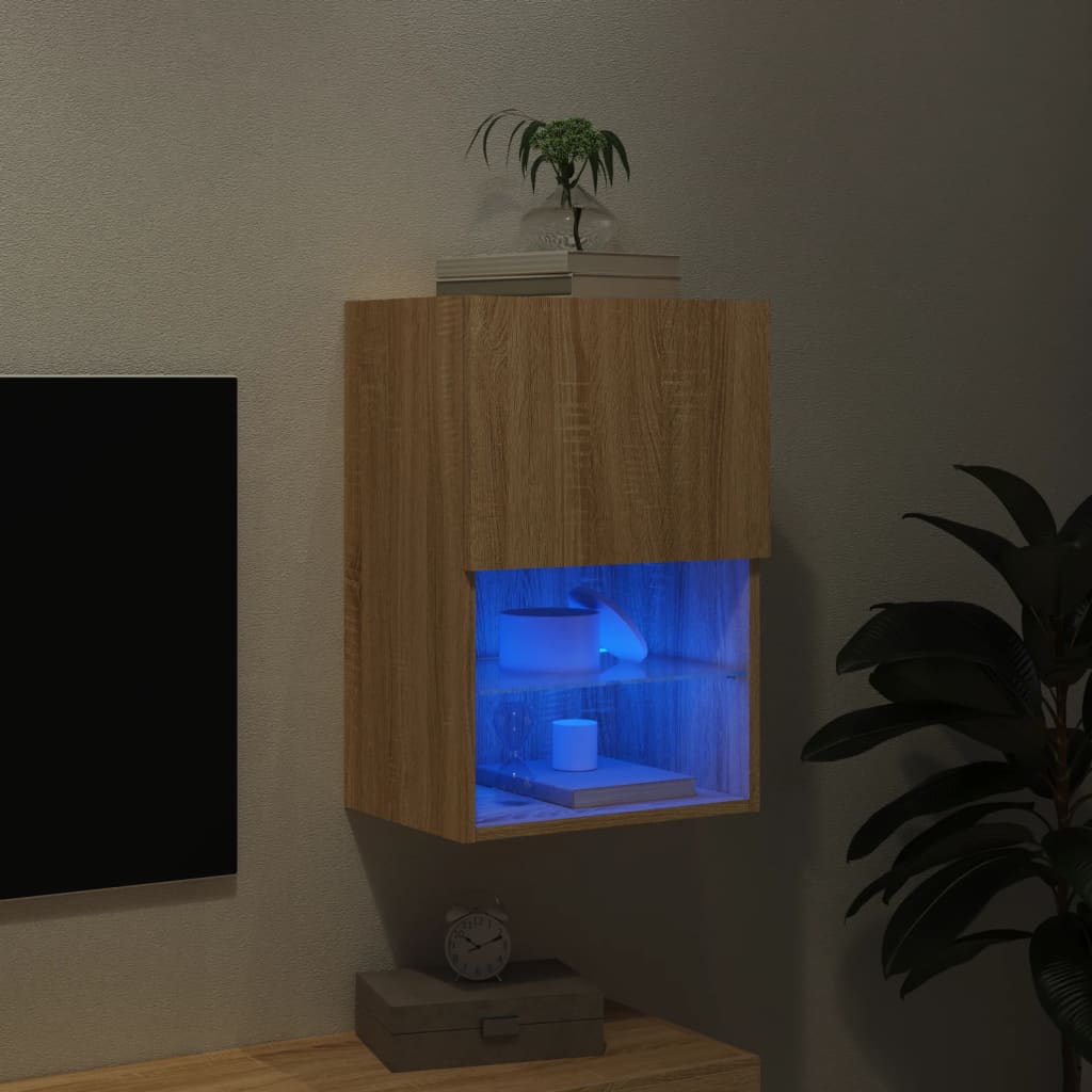 Έπιπλο Τηλεόρασης με LED Sonoma Δρυς 40,5x30x60 εκ. 5
