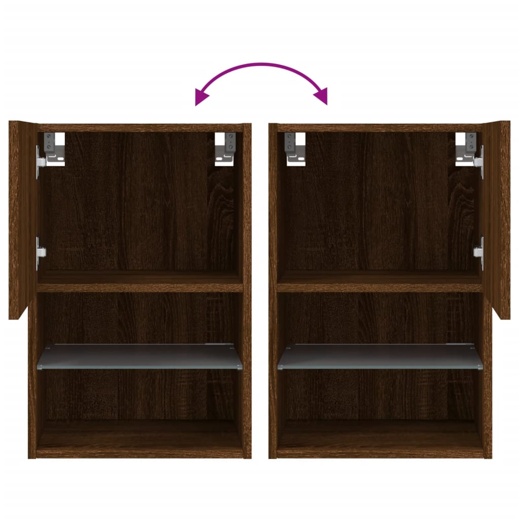 Έπιπλο Τηλεόρασης με LED Καφέ Δρυς 40,5x30x60 εκ. 12