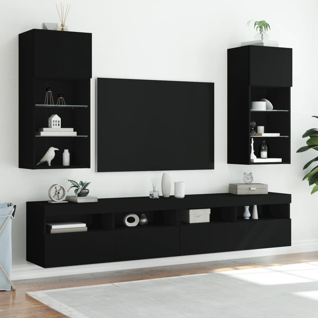 Έπιπλο Τηλεόρασης με LED Μαύρο 40,5 x 30 x 90 εκ. 3