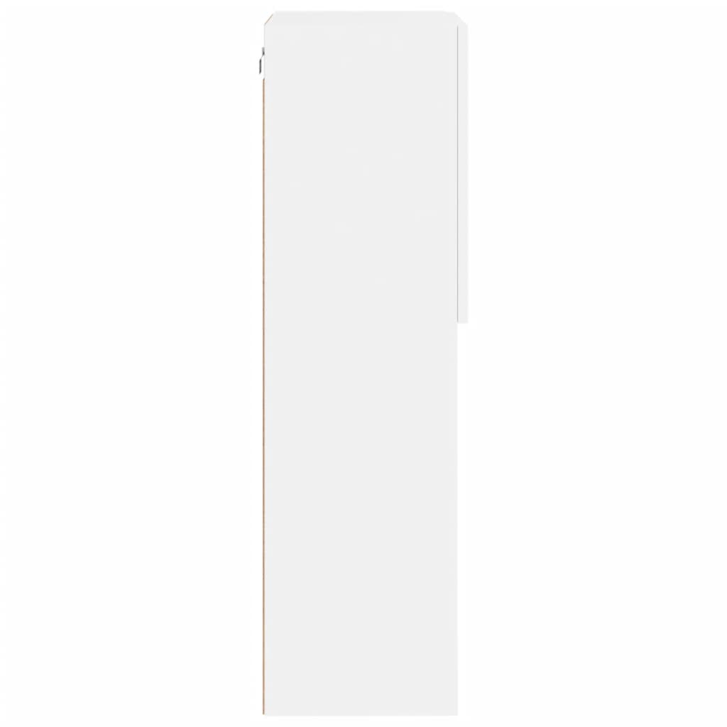 Έπιπλο Τηλεόρασης με LED Λευκό 40,5x30x102 εκ. 10