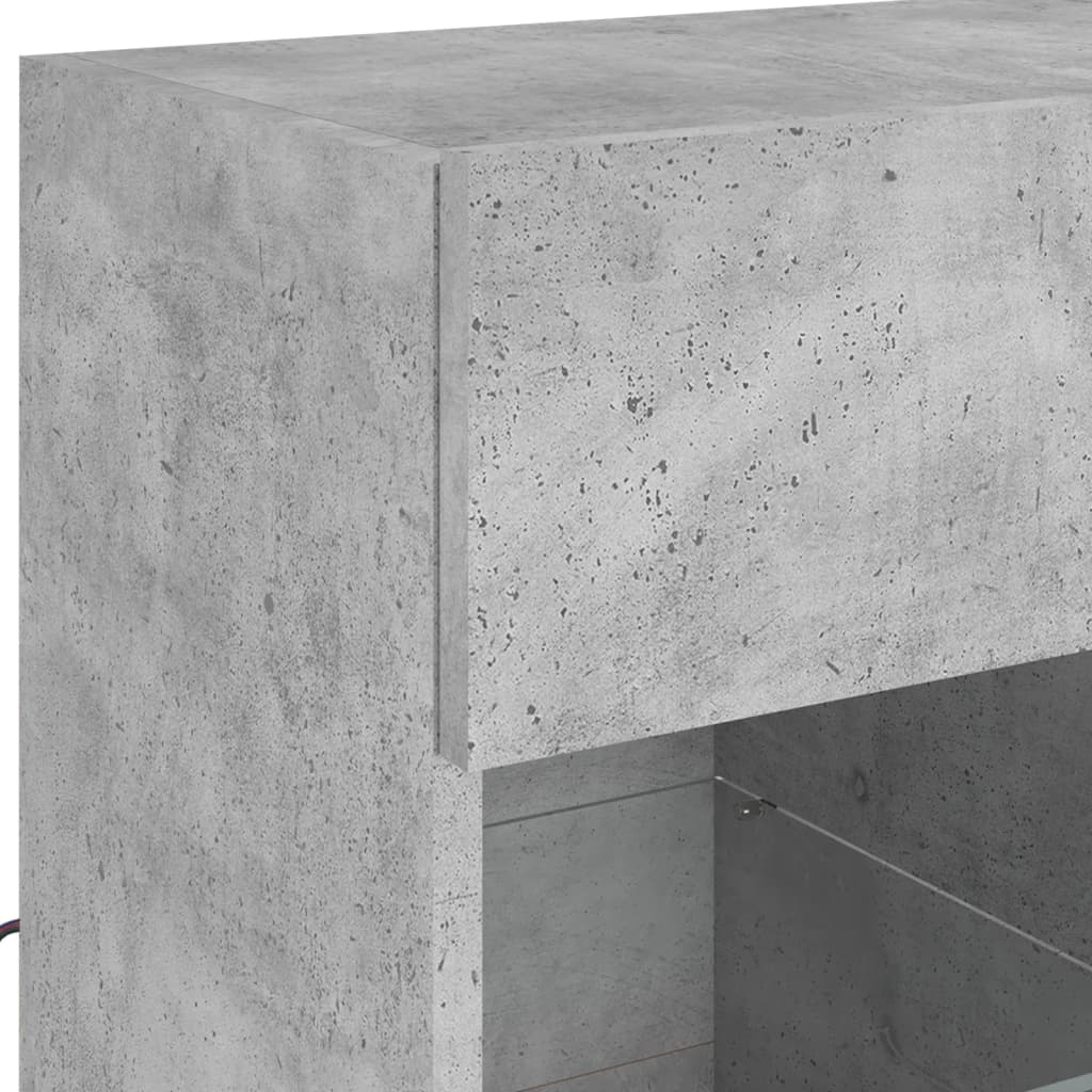 Έπιπλο Τηλεόρασης με LED Γκρι Σκυροδέματος 58,5x30x60,5 εκ. 11