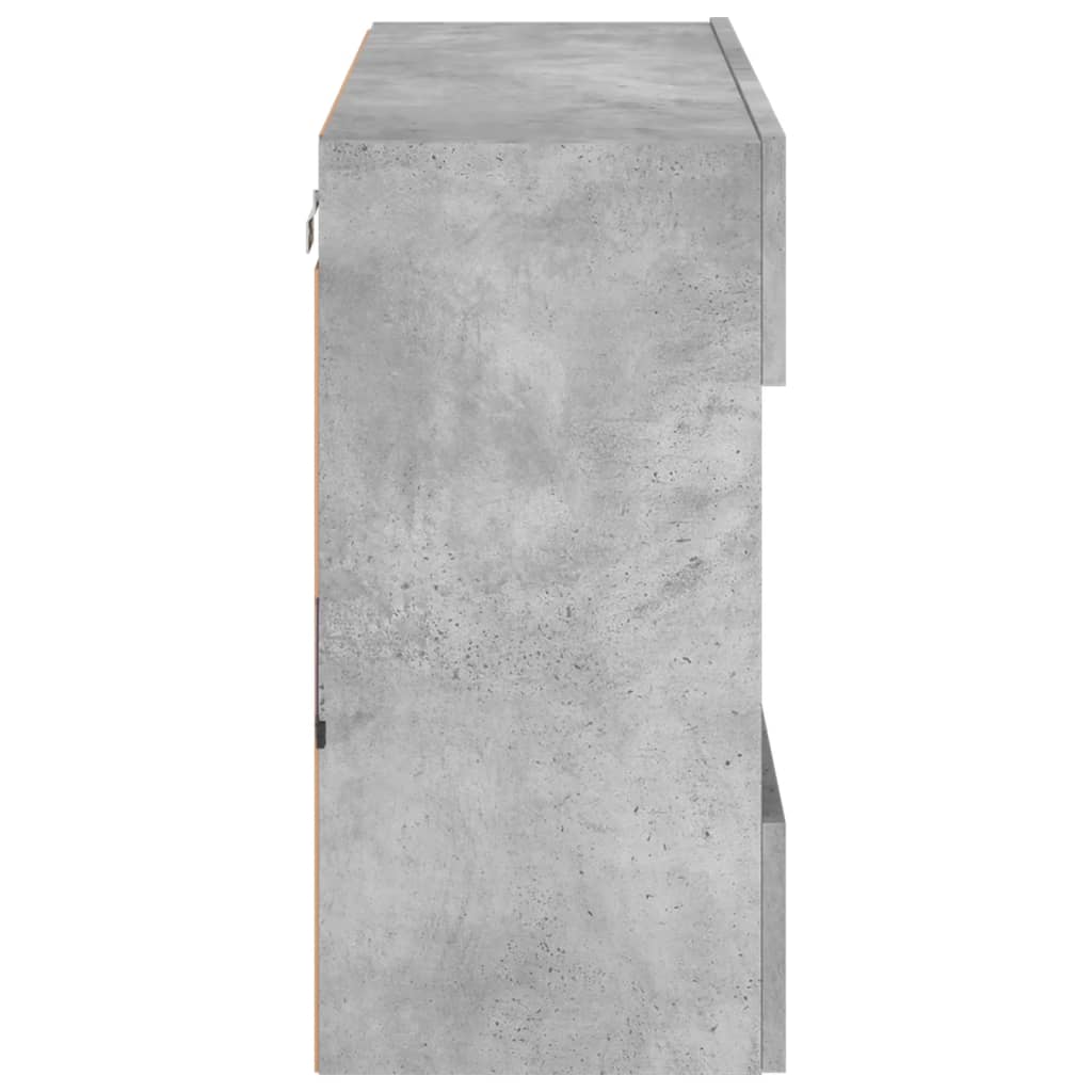 Έπιπλο Τηλεόρασης με LED Γκρι Σκυροδέματος 78,5x30x60,5 εκ. 9