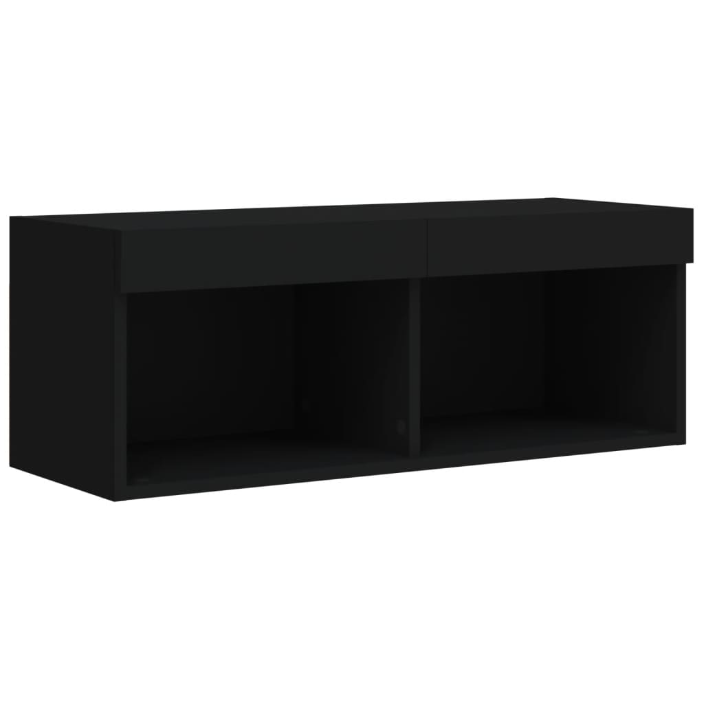 Έπιπλο Τηλεόρασης με LED Μαύρο 80 x 30 x 30 εκ. 7
