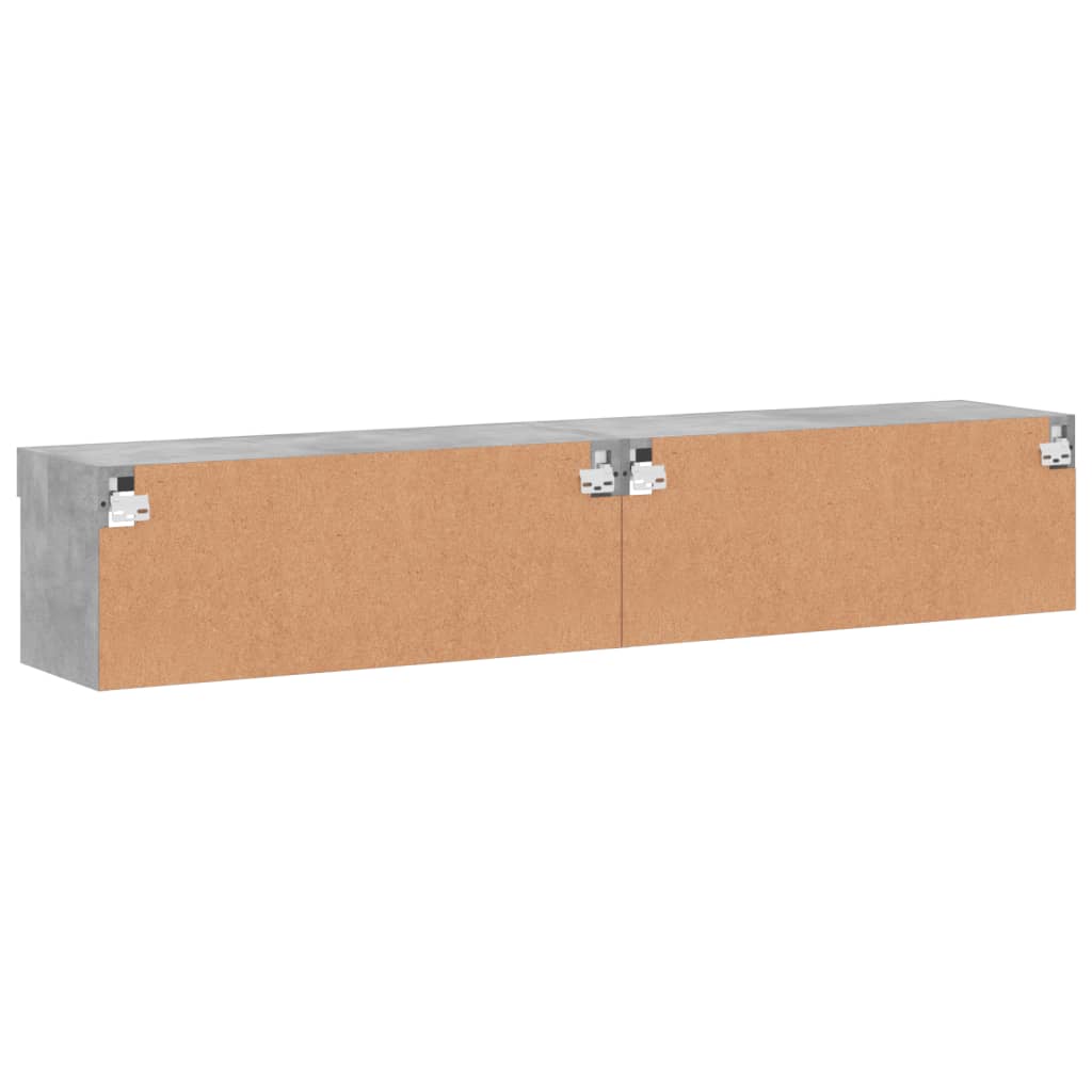 Έπιπλα Τηλεόρασης με LED 2 τεμ. Γκρι Σκυροδέματος 80x30x30εκ. 10