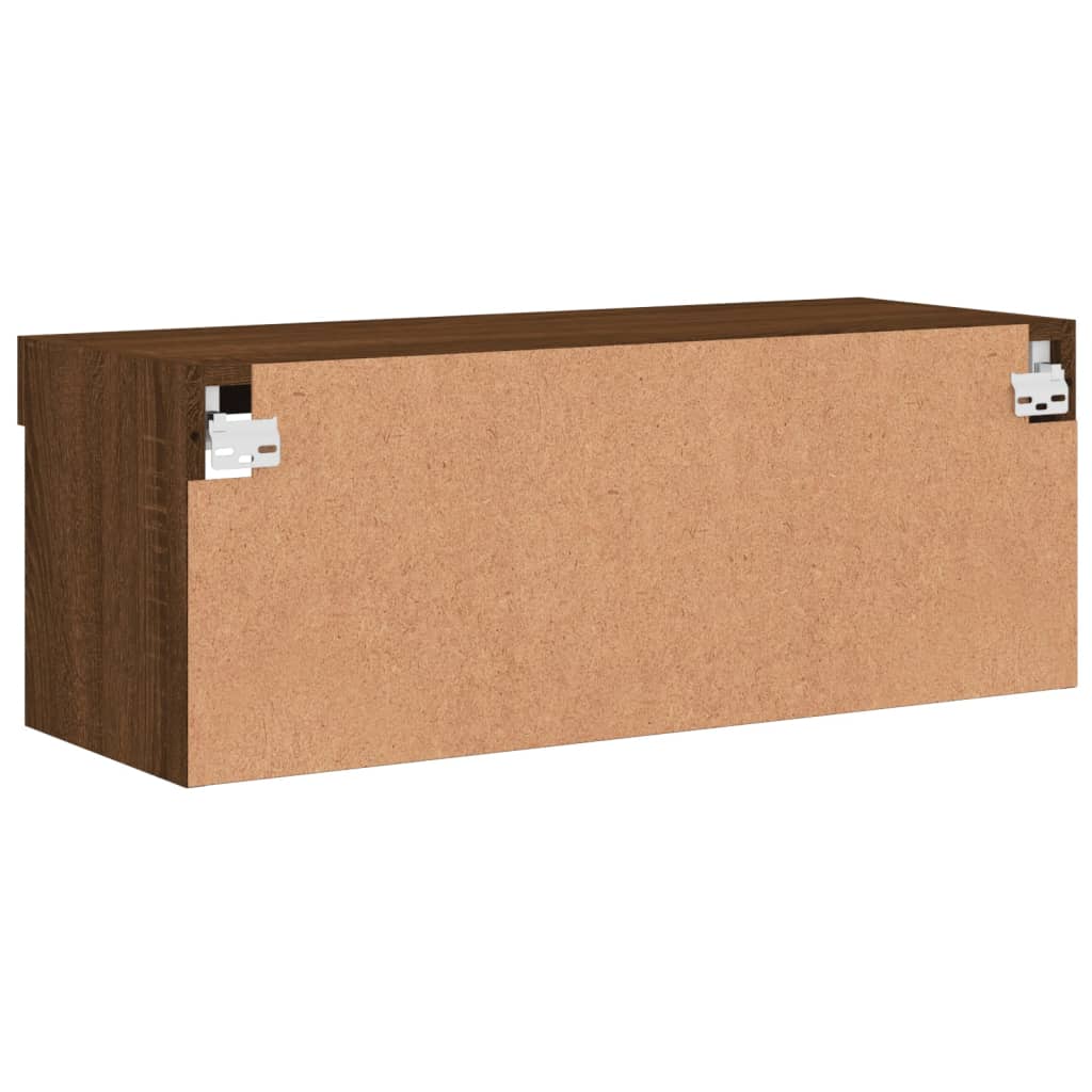 Έπιπλο Τηλεόρασης με LED Καφέ Δρυς 80x30x30 εκ. 10