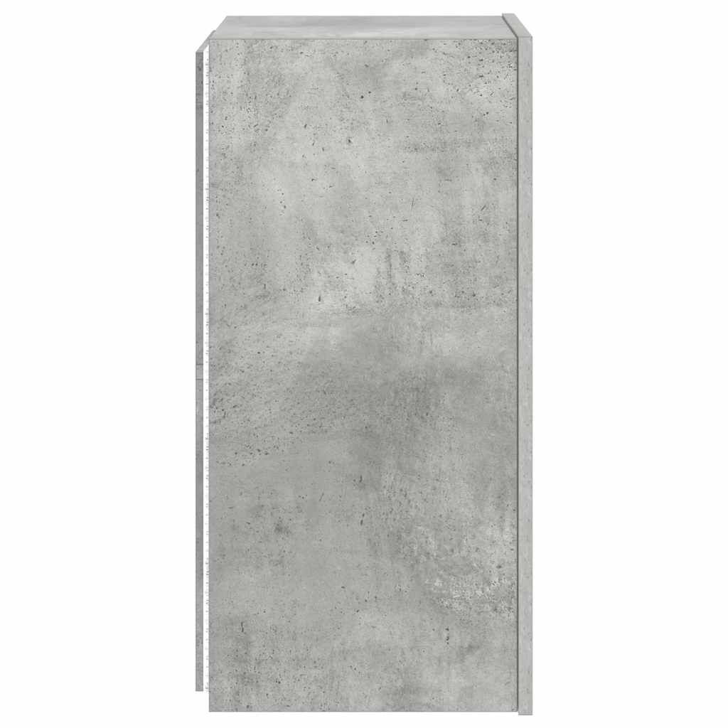 Έπιπλο Τηλεόρασης με LED Γκρι Σκυροδέματος 30,5x35x70 εκ. 10