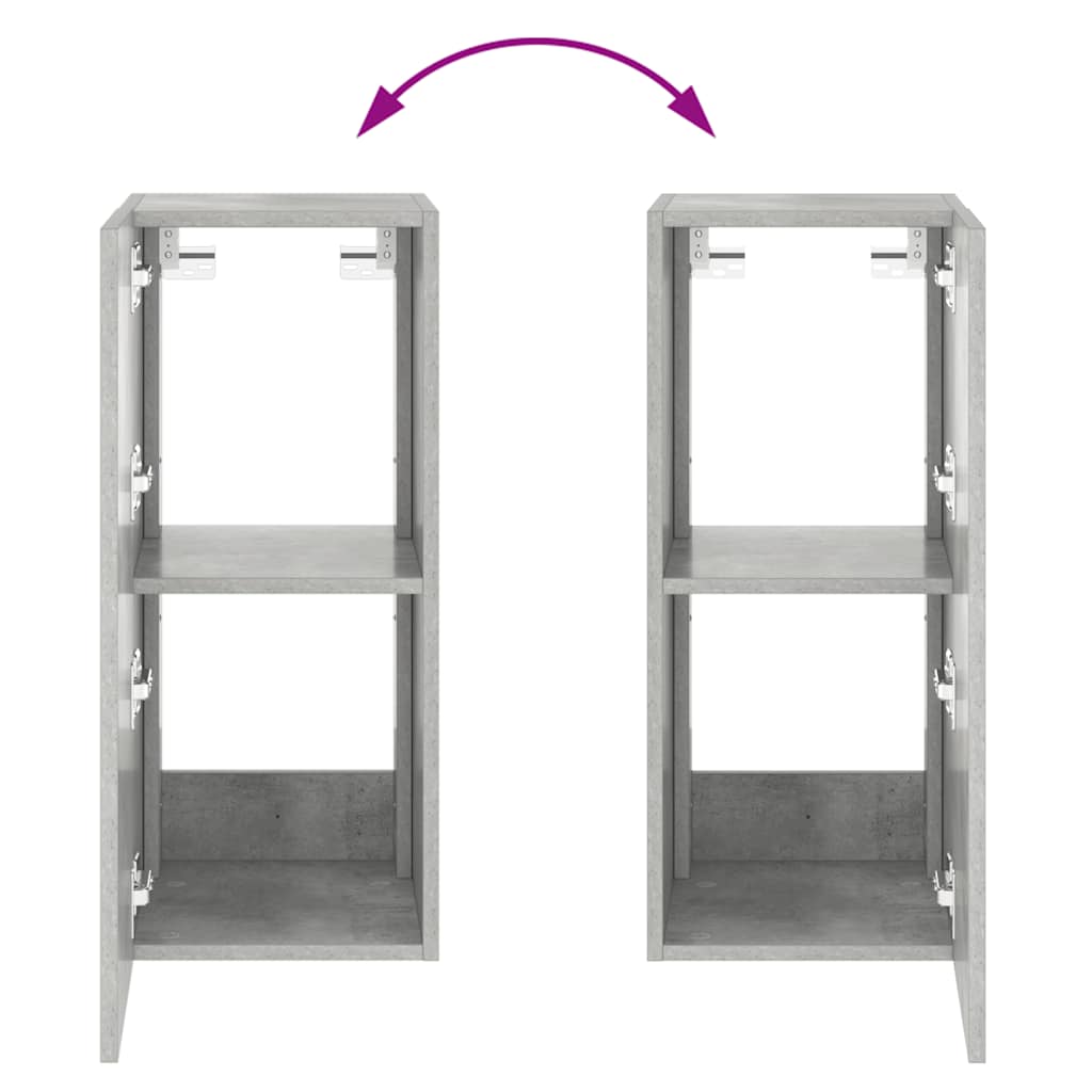 Έπιπλο Τηλεόρασης με LED Γκρι Σκυροδέματος 30,5x35x70 εκ. 12