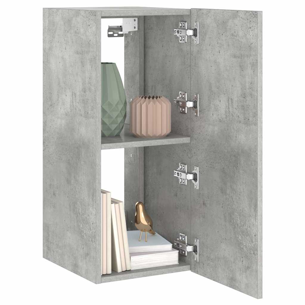 Έπιπλο Τηλεόρασης με LED Γκρι Σκυροδέματος 30,5x35x70 εκ. 7