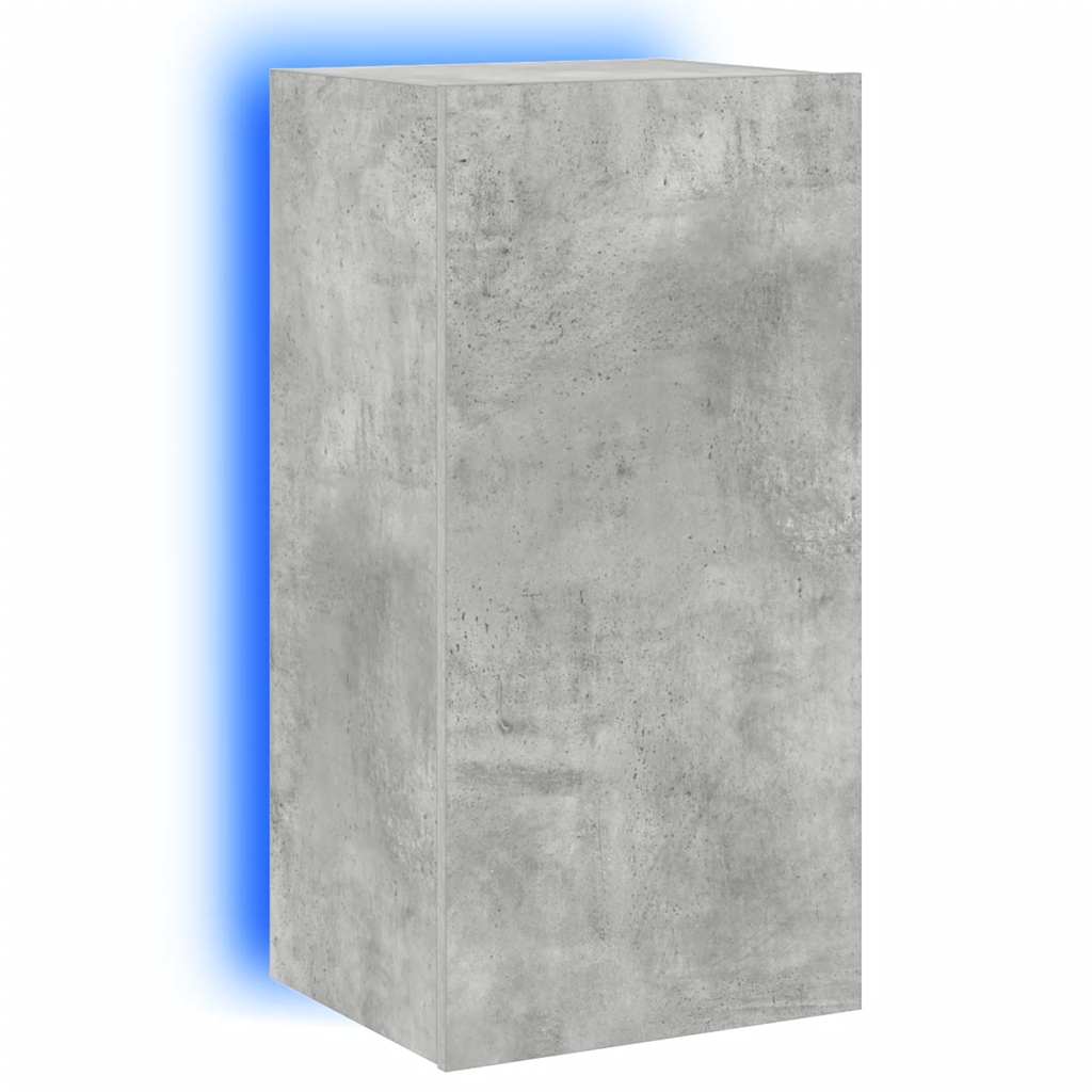 Έπιπλο Τηλεόρασης με LED Γκρι Σκυροδέματος 40,5x35x80 εκ. 2