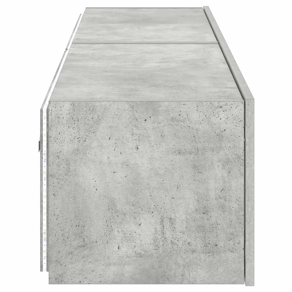 Έπιπλα Τηλεόρασης με LED 2 Τεμ Γκρι Σκυροδέματος 80x35x31 εκ. 10