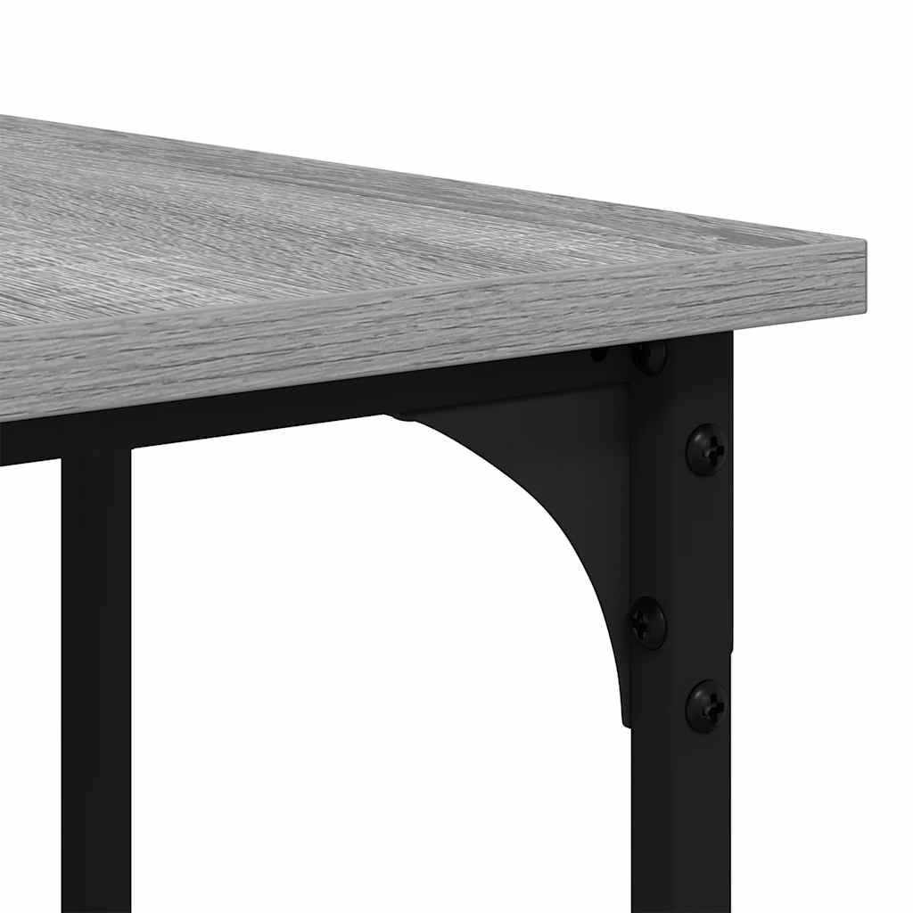 Γραφείο Γκρι Sonoma 139x139x75 εκ. από Επεξεργασμένο Ξύλο 9