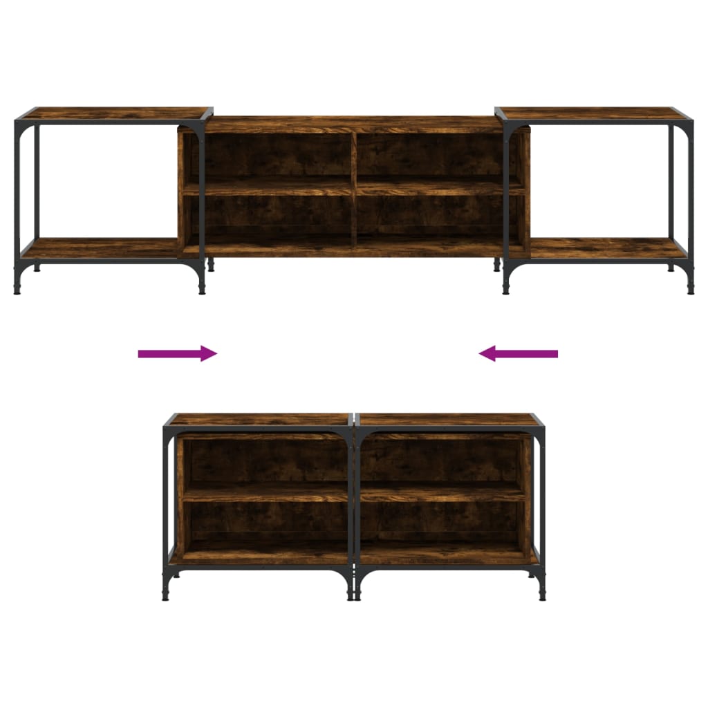 Έπιπλο Τηλεόρασης Καπνιστή Δρυς 203 x 37 x 50 εκ. Επεξεργ. Ξύλο 7