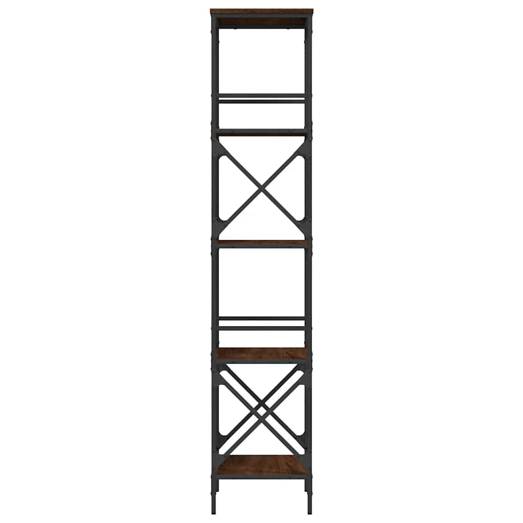 Βιβλιοθήκη 5 Επιπέδων Καφέ Δρυς 59 x 35 x 171 εκ. Επεξεργ. Ξύλο 5