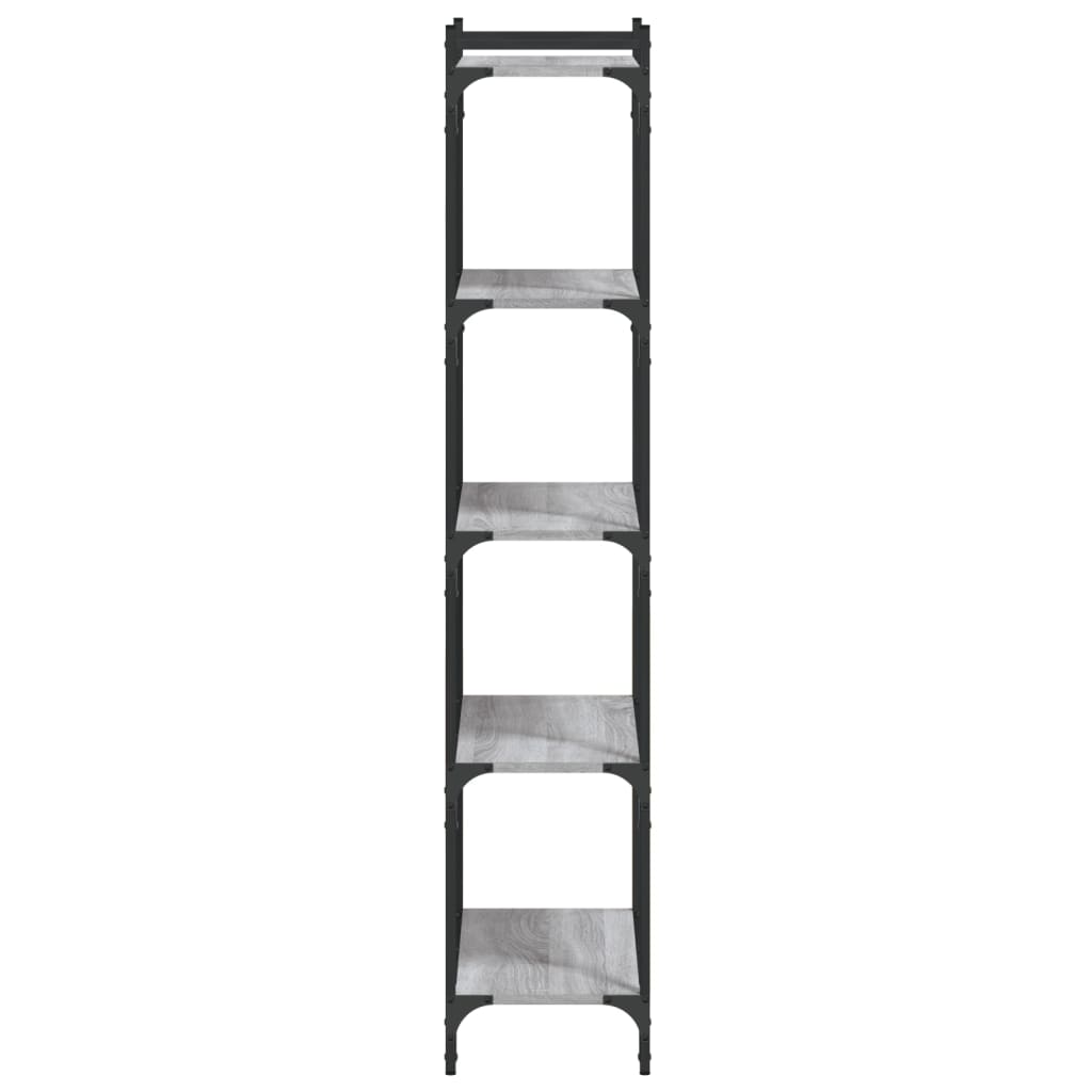 Βιβλιοθήκη 5 Επιπέδων Γκρι Sonoma 60x30x154 εκ. Επεξεργ. Ξύλο 5