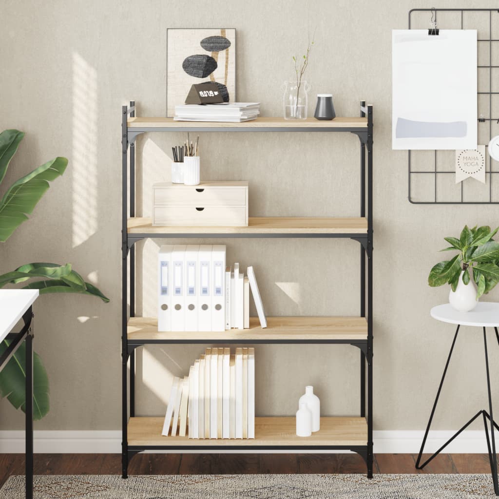 Βιβλιοθήκη 4 Επιπέδων Sonoma Δρυς 80x30x120 εκ. Επεξεργ. Ξύλο 1