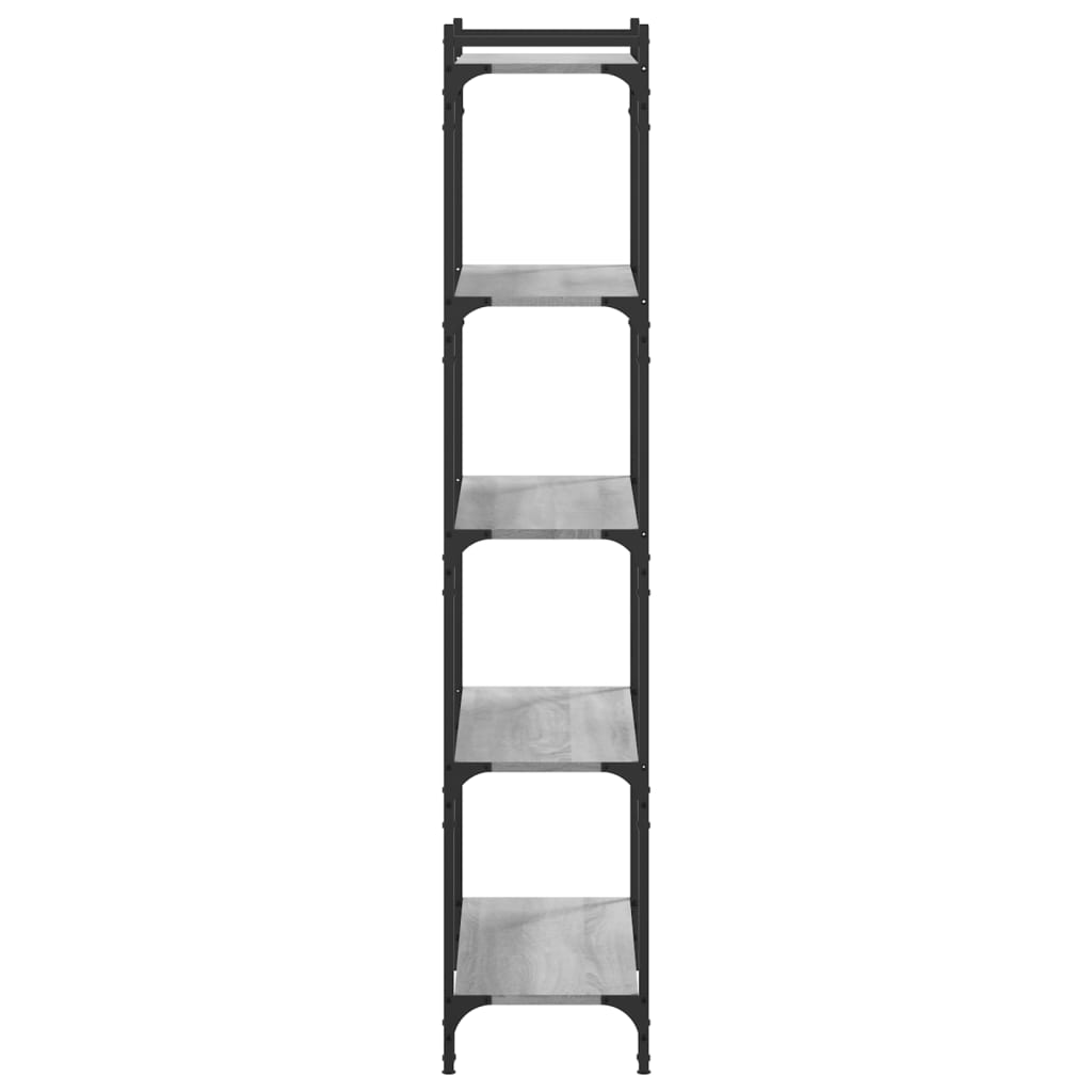 Βιβλιοθήκη 5 Επιπέδων Γκρι Sonoma 80x30x154 εκ. Επεξεργ. Ξύλο 5