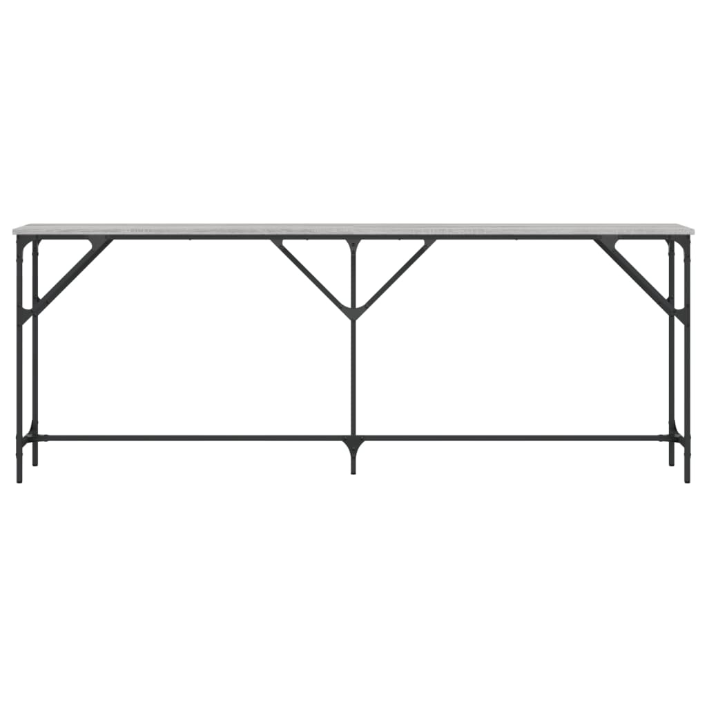 Τραπέζι Κονσόλα Γκρι Sonoma 200x29x75 εκ. Επεξεργασμένο Ξύλο 4
