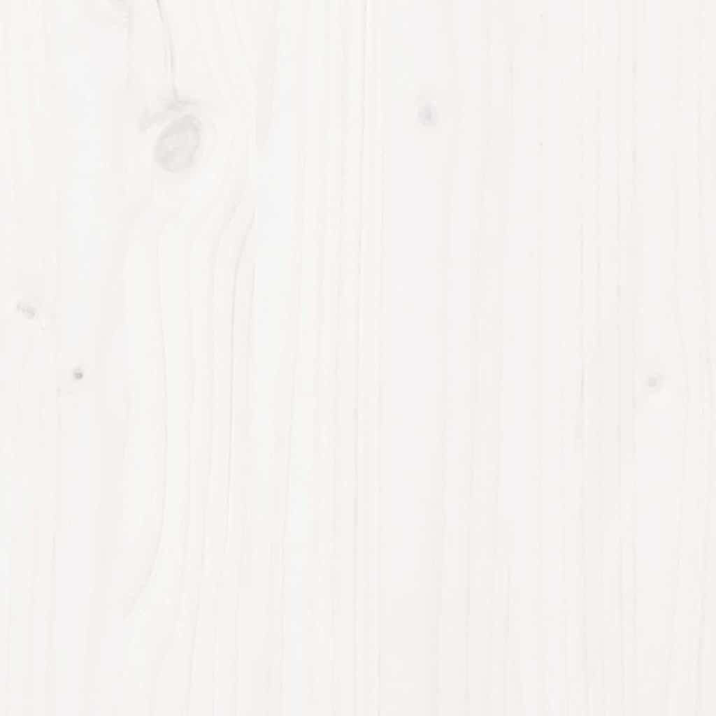 Καναπές Κήπου Διθέσιος με Υποπόδιο Λευκός από Μασίφ Ξύλο Πεύκου 11