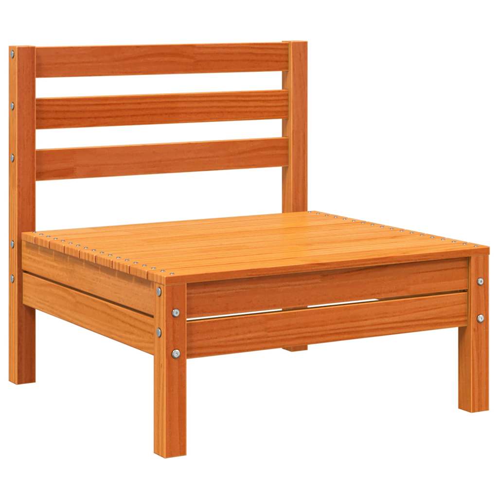 Καναπές Κήπου Χωρίς Μπράτσα Καφέ Κεριού από Μασίφ Ξύλο Πεύκου 2