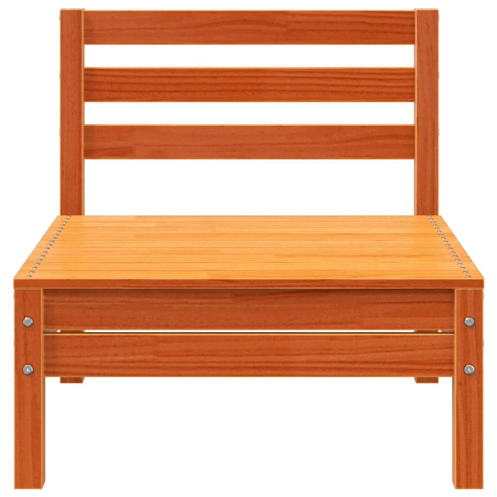 Καναπές Κήπου Χωρίς Μπράτσα Καφέ Κεριού από Μασίφ Ξύλο Πεύκου 4