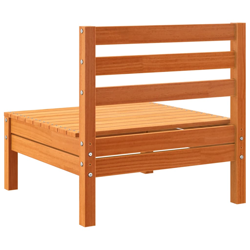 Καναπές Κήπου Χωρίς Μπράτσα 2 τεμ. Καφέ Κεριού Μασίφ Πεύκο 7