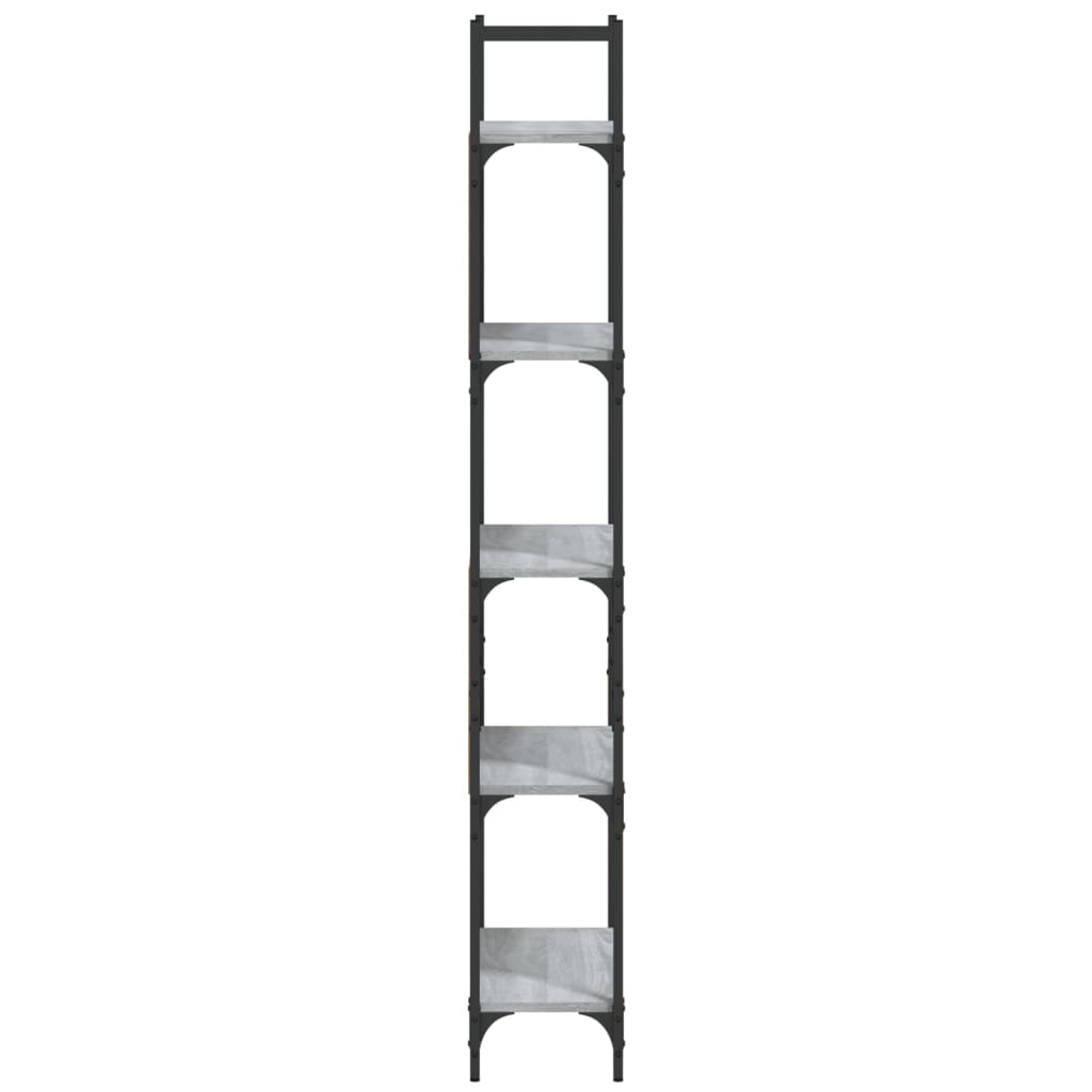 Βιβλιοθήκη 5 Επιπέδων Γκρι Sonoma 60,5x24x166,5 εκ. Επεξ. Ξύλο 6