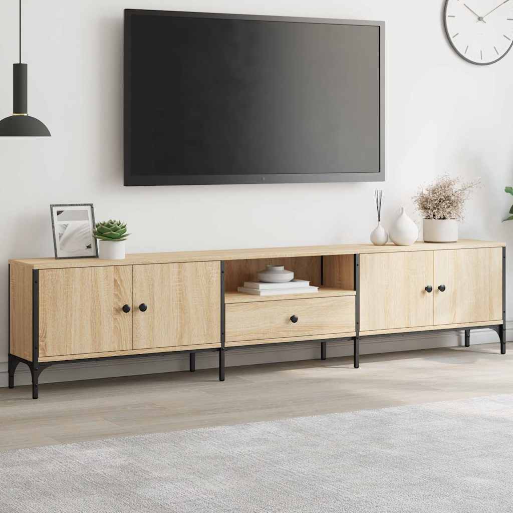Έπιπλο Τηλεόρασης με Συρτάρι Sonoma Δρυς 200x25x44εκ Επεξ. Ξύλο 1