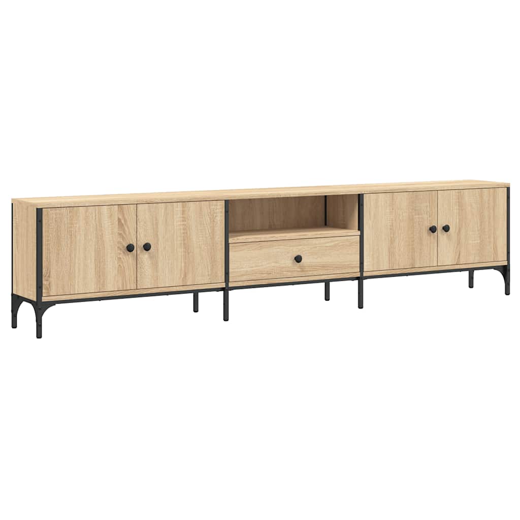 Έπιπλο Τηλεόρασης με Συρτάρι Sonoma Δρυς 200x25x44εκ Επεξ. Ξύλο 2