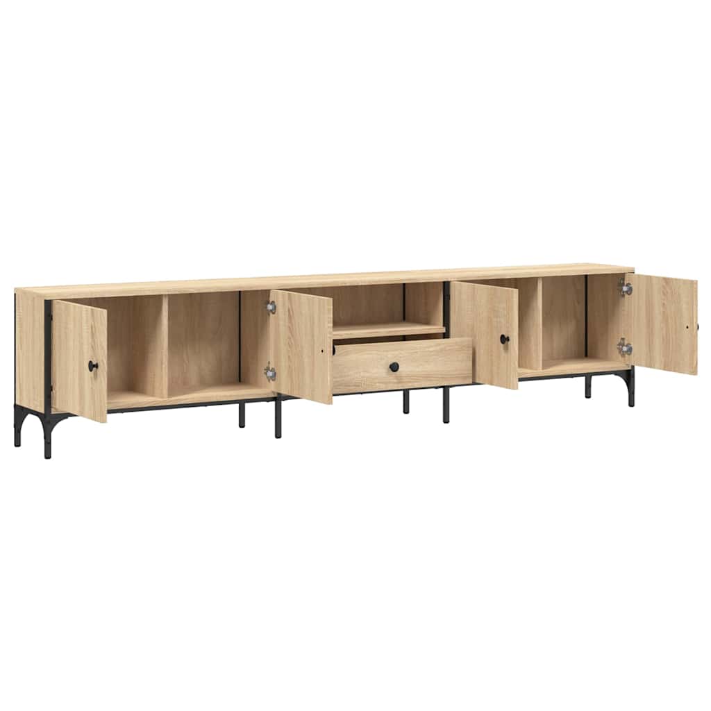Έπιπλο Τηλεόρασης με Συρτάρι Sonoma Δρυς 200x25x44εκ Επεξ. Ξύλο 5