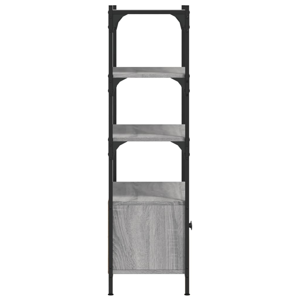 Βιβλιοθήκη 3 Επιπέδων Γκρι Sonoma 70x30x109,5 εκ. Επεξεργ. Ξύλο 7