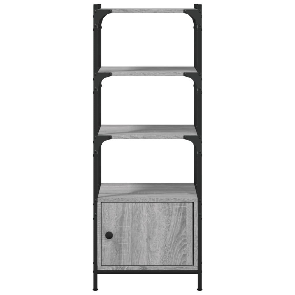 Βιβλιοθήκη 3 Επιπέδων Γκρι Sonoma 41x30x109,5 εκ. Επεξεργ. Ξύλο 6