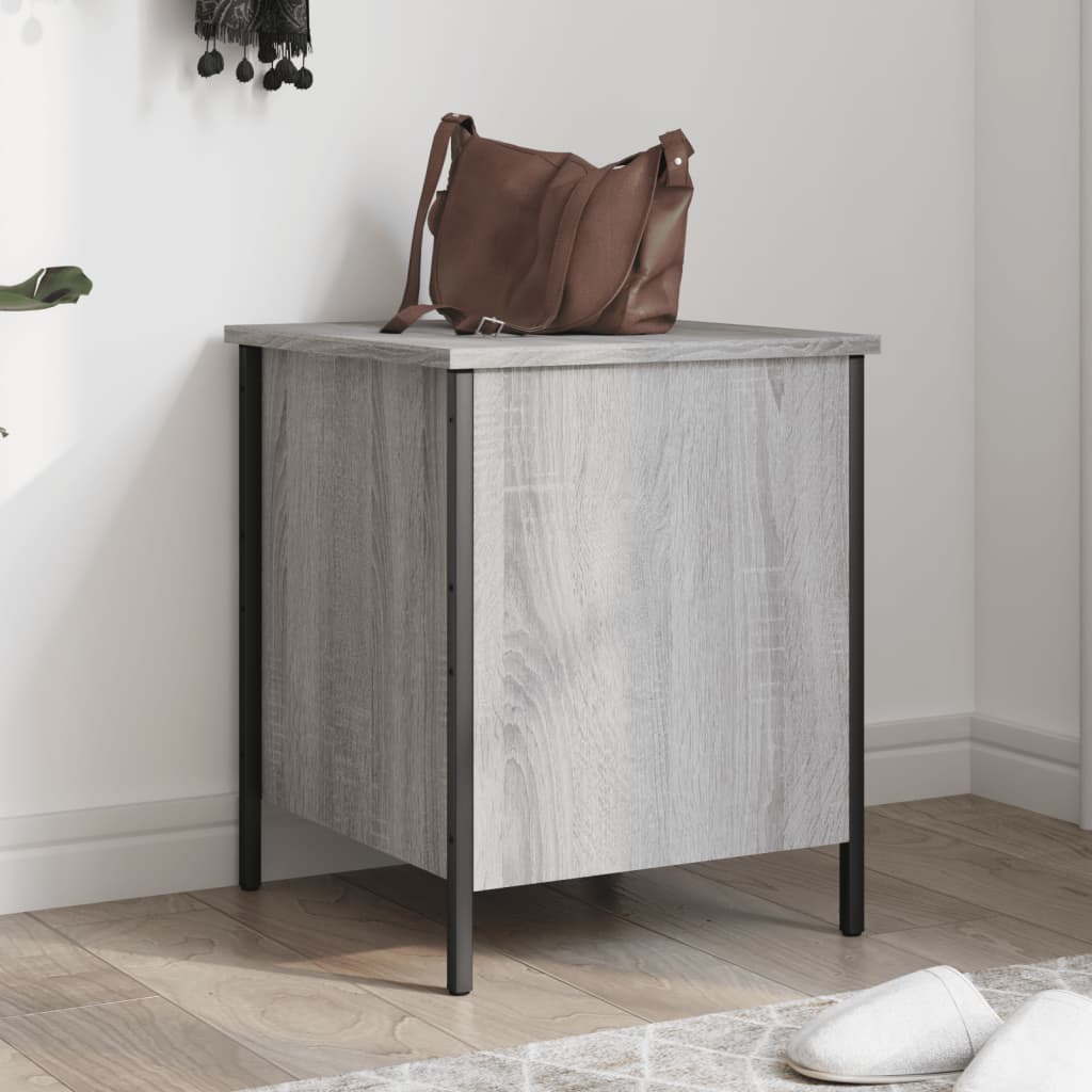 Παγκάκι Αποθήκευσης Γκρι Sonoma 40x42,5x50εκ Επεξεργασμένο Ξύλο 1