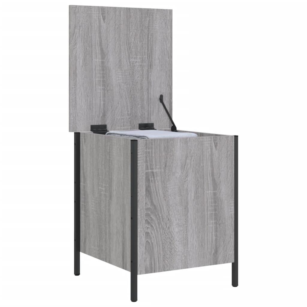 Παγκάκι Αποθήκευσης Γκρι Sonoma 40x42,5x50εκ Επεξεργασμένο Ξύλο 5